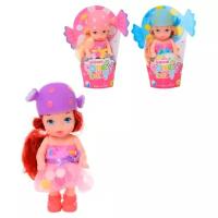 Кукла-мини Baby Ardana серия Вкусняшки (блондинка в розовой шапочке-конфетке) 11 см DH2210B/розовая