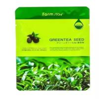 Маска для лица FarmStay тканевая с экстрактом семян зеленого чая
