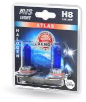 Комплект галогенных ламп AVS ATLAS/5000К/ H8.12V.35W. блистер 2шт