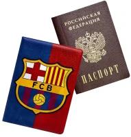 Обложка для паспорта, красный, синий