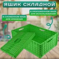 Ящик складной пластиковый для хранения и перевозки овощей фруктов цветов 60x40x220см