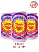 Chupa Chups Напиток газированный Чупс Чупс Cherry Bubble Gum, 3 шт