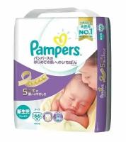 Pampers Подгузники для новорожденных для чувствительной кожи Premium NB (до 5 кг), 66 шт