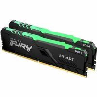 Оперативная память 16Gb DDR4 3200MHz Kingston Fury Beast RGB (KF432C16BB2A/16)