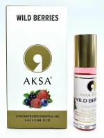 Духи женские масляные Aksa Esans Wild Berris,Акса Эсанс, женский аромат лесные ягоды, парфюм, 6мл