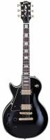 Burny RLC60 BLK LH левосторонняя электрогитара, форма Les Paul, H-H, Tune-o-matic, цвет черный