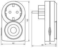 Розетка с таймером TM50 суточная мощность 3500W/16A, FERON 23238 (1 шт.)