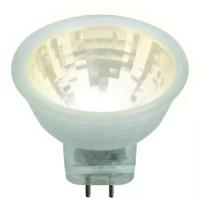 Светодиодная лампа Uniel LED-MR11-3W/WW/GU4/220V GLZ21TR, 220V. Прозрачная. UL-00001702