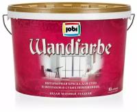 Краска акриловая Jobi Wandfarbe для стен и потолков матовая белый 10 л