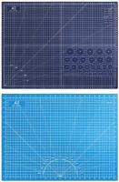 Коврик для макетирования и резки 45x60см A2 двусторонний с разметкой. ПВХ с самовосстанавливающимся покрытием. Цвет синий