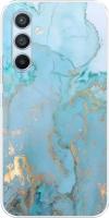 Силиконовый чехол на Samsung Galaxy A54 / Самсунг Галакси A54 Голубой мрамор рисунок