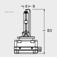 OSRAM 66340 Лампа D3S 35W PK32d-5 XENARC ORIGINAL (Складная картонная коробка)