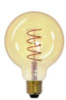 LED-G95-4W-GOLDEN-E27-CW GLV21GO Лампа светодиодная Vintage. Форма шар. золотистая колба. Cпиральная нить. Картон. ТМ Uniel