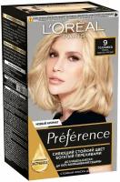 L'Oreal Paris Preference Крем-краска, тон 9 Голливуд, очень светлый русый