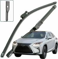 Дворники Lexus RX300 (4) AL20 / Лексус РХ300 АЛ20 2017 / 2018 / 2019 Щетки стеклоочистителя бескаркасные 650мм-530мм к-т 2шт