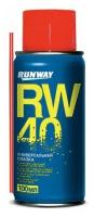 Смазка универсальная RW-40 (аналог WD-40) 100 мл аэрозоль с трубочкой RUNWAY, 3 шт