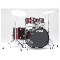 TAMA SG52KH6-WR STAGESTAR Ударная установка из 5-ти барабанов (цвет - Wine Red) (бочка 16х22, томы 7x10, 8х12 напольный 14х16, малый 5х14) со стойкой для малого барабана, стойкой для хай-хэта, стойкой под тарелку, наклонной стойкой под тарелку, педалью для бас-бочки, стулом для барабанщика