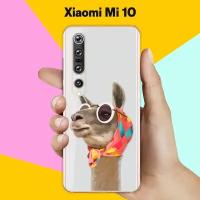 Силиконовый чехол Лама в очках на Xiaomi Mi 10