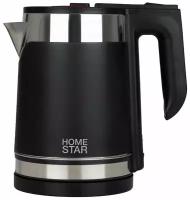 Чайник электрический Homestar HS-1038 1.8 л, двойной корпус, черный (105217)