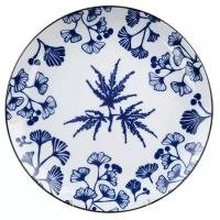 Тарелка Tokyo Design Flora Japonica white, blue, М-16721