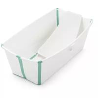 Ванночка с горкой Stokke Flexi Bath Bundle, Tub with Newborn Support White Aqua