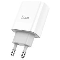 Сетевое зар. устр. Hoco C80A 1USB/1С PD/QC3.0 3A 20W белое