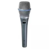 SHURE BETA87A Вокальный конденсаторный микрофон суперкардиоидный, 20-20000 Гц, чувствительность 2,37 мВ/Па, 140,5 дБ