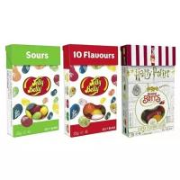 Конфеты Jelly Belly коробка кислые фрукты 35 гр. + 10 вкусов 35 гр. + Гарри Поттера Bertie Bott's 35 гр. (3 шт.)