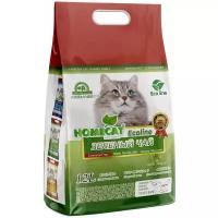 HOMECAT Ecoline комкующийся наполнитель для кошачьих туалетов с ароматом зеленого чая - 12 л