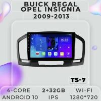 Штатная магнитола TS7 ProMusiс/2+32/Opel Insignia 2009-2013/Buick Regal/Опель Инсигния/ магнитола Android 10/2din/ головное устройство/ мультимедиа/