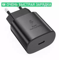 Блок питания для Samsung Galaxy S24, FE, Plus +, Ultra SM-S928B, SM-S921B черный, fast charger (зарядное устройство) 25 вт выход USB-C