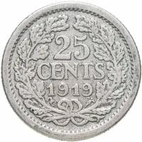 Нидерланды 25 центов (cents) 1919