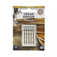 Игла/иглы Organ Titanium, золотистый/серебристый, 5 шт