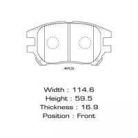 Колодки тормозные передние MASUMA MS1481 для Lexus RX I 300 XU10; Toyota Harrier XU10