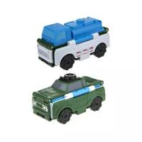 Машинка 2в1 Transcar Double 1toy: автоцистерна – внедорожник