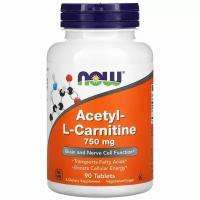 NOW Acetyl-L-Carnitine 750 мг 90 табл (NOW)