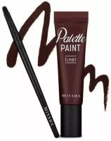 MISSHA Подводка для глаз с кисточкой PALETTE PAINT LINER DEEP WINE (вино )