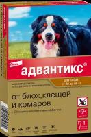 Адвантикс (Elanco) для собак от 40 до 60 кг для защиты от блох, иксодовых клещей, 1 пипетка в упаковке