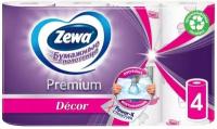 Бумажные полотенца Zewa Premium Decor с цветным рисунком 2 слоя 4 рулона