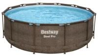 Бассейн каркасный Bestway Steel Pro 305 x 100 см, 5617P, ротанг, круглый