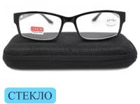 Крепкие очки для чтения со стеклом (+3.00) DACCHI 335, линза стекло, с футляром, РЦ 62-64