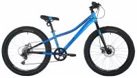 Велосипед NOVATRACK 24" DOZER STD синий, сталь. рама 12", 6 скор, Shimano TY21/Microshift TS38, д