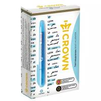 Текстовыделитель Crown "Multi Hi-Lighter" голубой, 1-4мм, 12 шт. в упаковке