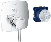 Смеситель для ванны Grohe 24068000+35600000 хром