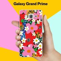 Силиконовый чехол на Samsung Galaxy Grand Prime Яркие цветы / для Самсунг Галакси Гранд Прайм