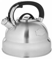 Чайник из нержавеющей стали со свистком Hoffmann 4,8 л. Для всех типов плит, для индукционной, газовой плиты