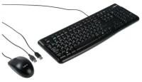 Комплект клавиатура и мышь Logitech MK120, проводной, мембранный, 1000 dpi, USB, черный