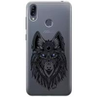 Ультратонкий силиконовый чехол-накладка Transparent для Asus Zenfone Max (M2) ZB633KL с 3D принтом "Grand Wolf"