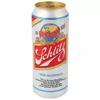 Пивной набор: Пиво Schlitz (Шлитц) б/а 6шт. по 0.5л, ж/б. Чипсы Hunter's Gourmet (Хантерс Гурме) Морская соль 140 г