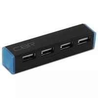 Концентратор USB 2.0 CBR CH 135 4 x USB 2.0 черный